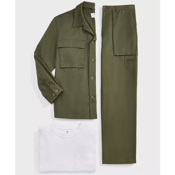 Mode of One NWT Relaxed Fit Utility Shirt Jacket Deep Wild Ivy - Picture 2 of 6